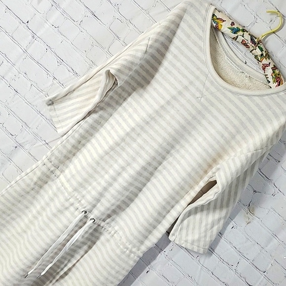 2012 Y2K Victoria's Secret Neutral Tone Striped Knit Sweater Dress Womens Sz M - Picture 8 of 16